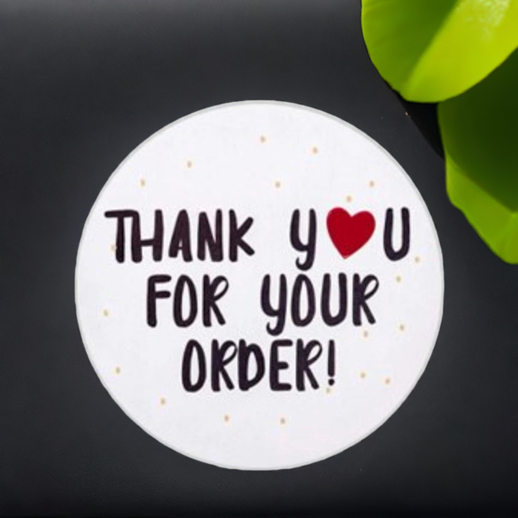 500 Sluitstickers-25 mm-Stickers-Thank You For Your Order-500 Stickers op Rol