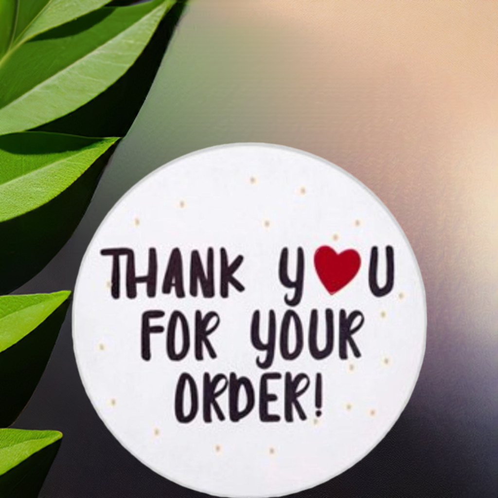 500 Sluitstickers-25 mm-Stickers-Thank You For Your Order-500 Stickers op Rol