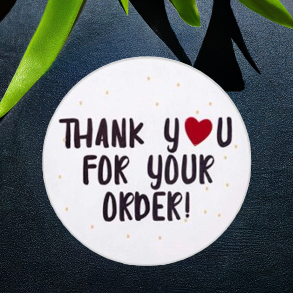 500 Sluitstickers-25 mm-Stickers-Thank You For Your Order-500 Stickers op Rol