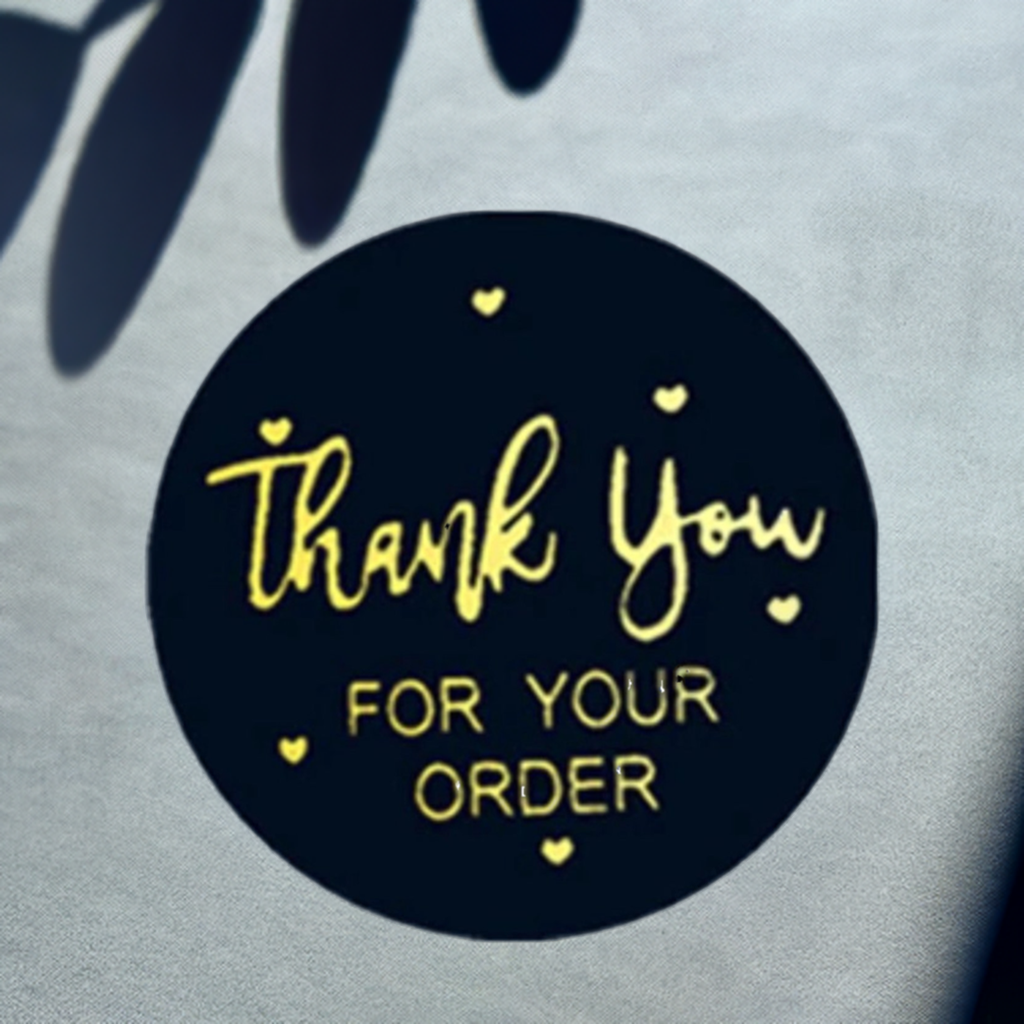 500 Sluitstickers-25mm-Stickers-Thank You For Your Order-500 Stickers op Rol