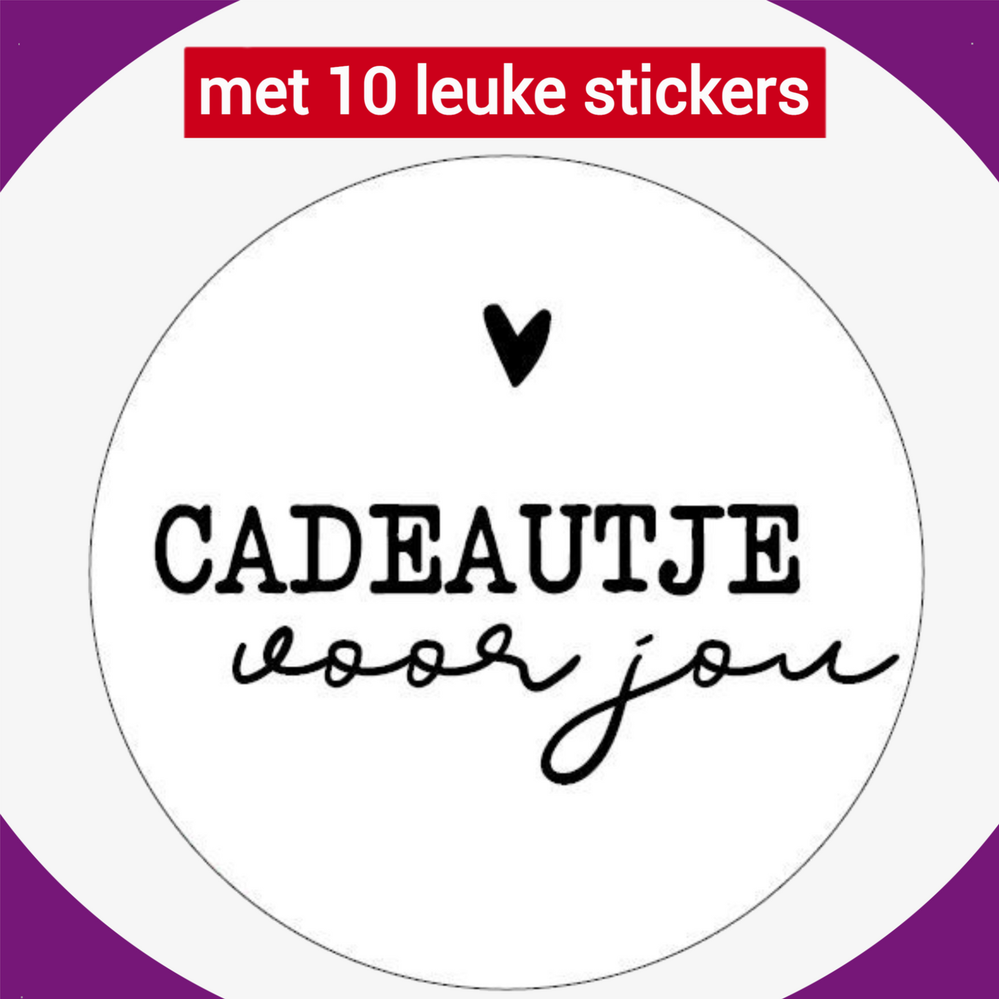 HGN papieren tasjes en 10 witte stickers met tekst-18x8x22 cm