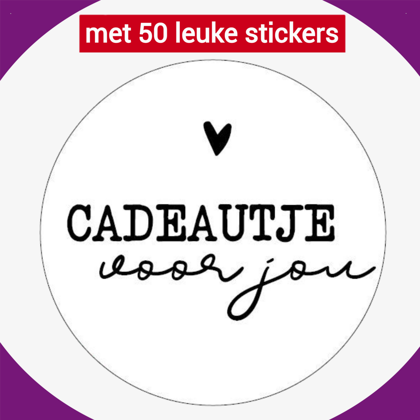 HGN papieren tasjes 50 stuks en 50 witte stickers met tekst -18x8x22 cm