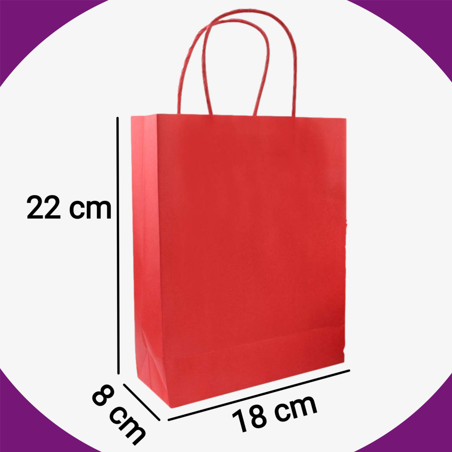 HGN papieren tasjes en 10 witte stickers met tekst-18x8x22 cm