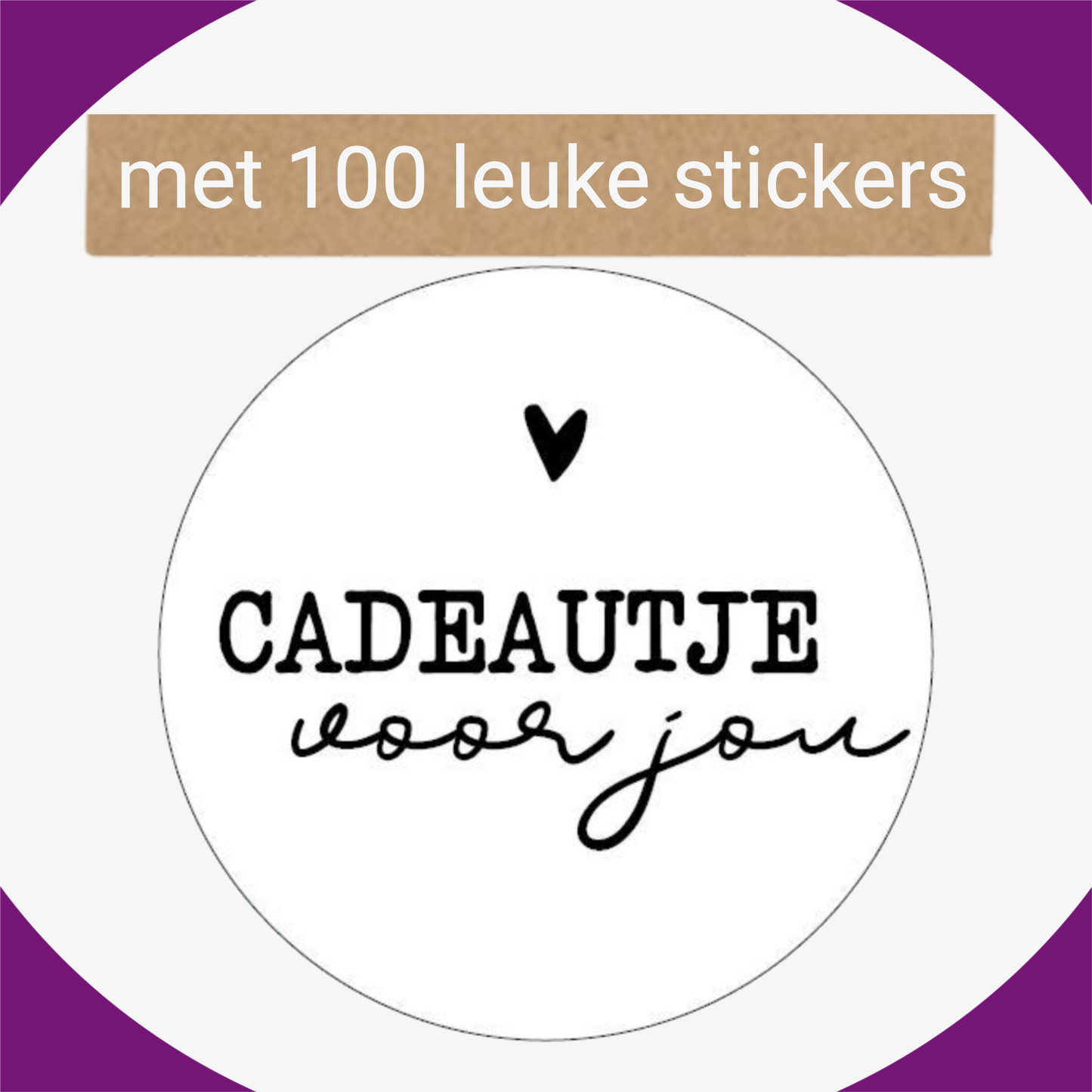 HGN Papieren Tasjes -Cadeautasjes-Cadeauzakjes-100 Stuks-Bruin-Incl 100 Stickers-18+8x22 cm