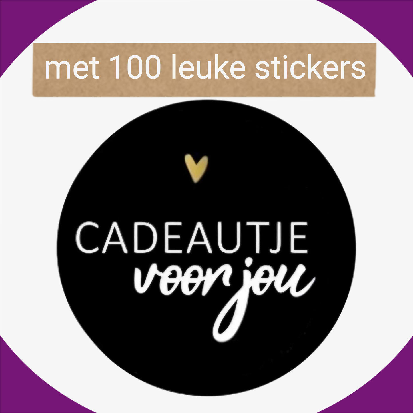HGN Papieren Tasjes -Cadeautasjes-Cadeauzakjes-100 Stuks-Bruin-Incl 100 Stickers-18+8x22 cm