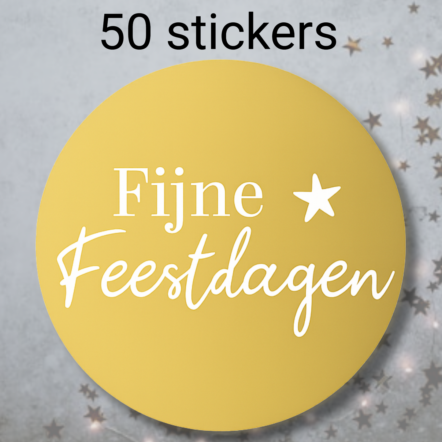 HGN papieren tasjes 50 stuks en 50 stickers met tekst "Fijne Feestdagen"-18x8x22 cm-Ideaal voor de kerst