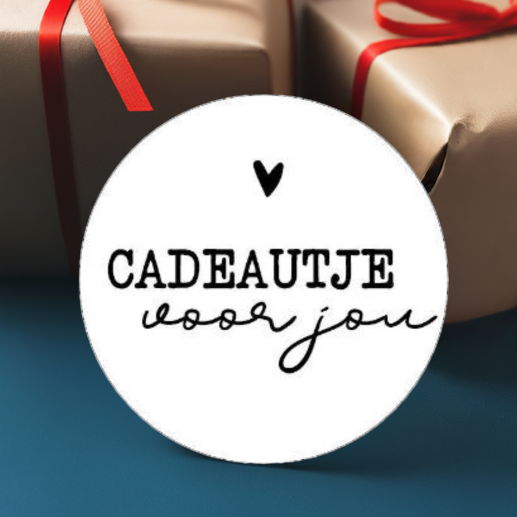 100x sluitstickers "cadeautje voor jou" 50 mm