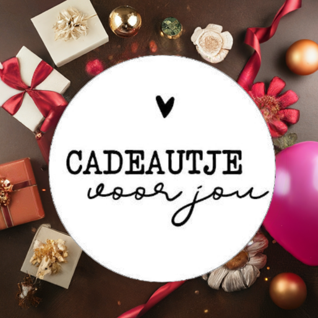 100x sluitstickers "cadeautje voor jou" 50 mm