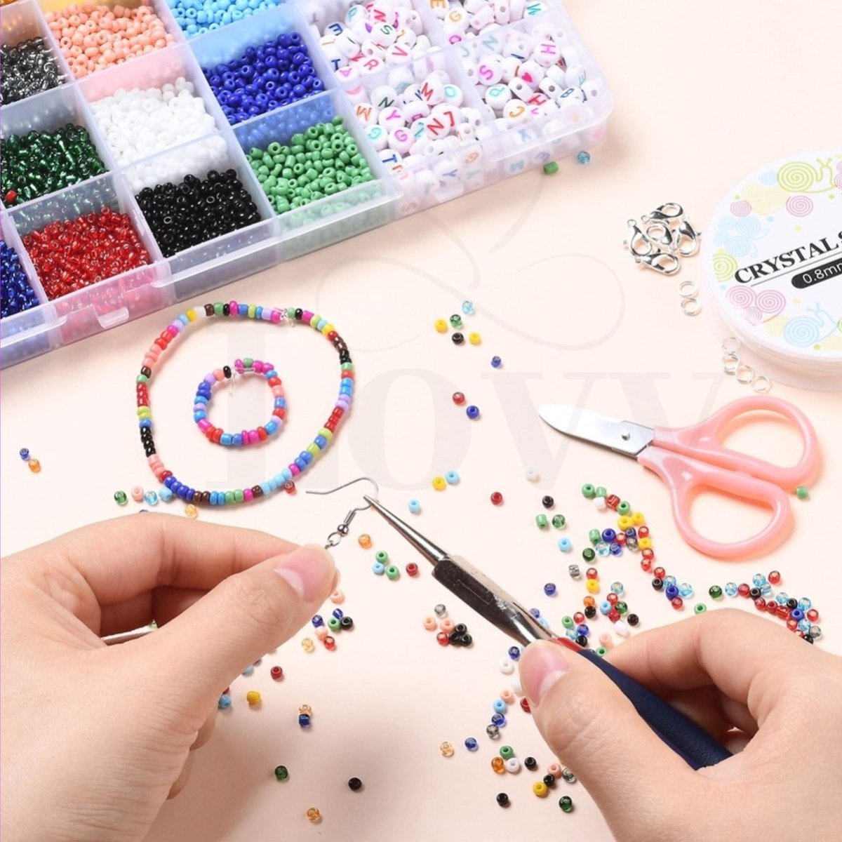 Supergroot Pakket Sieraden Maken voor Kinderen -met ruim 10.000 Kralen