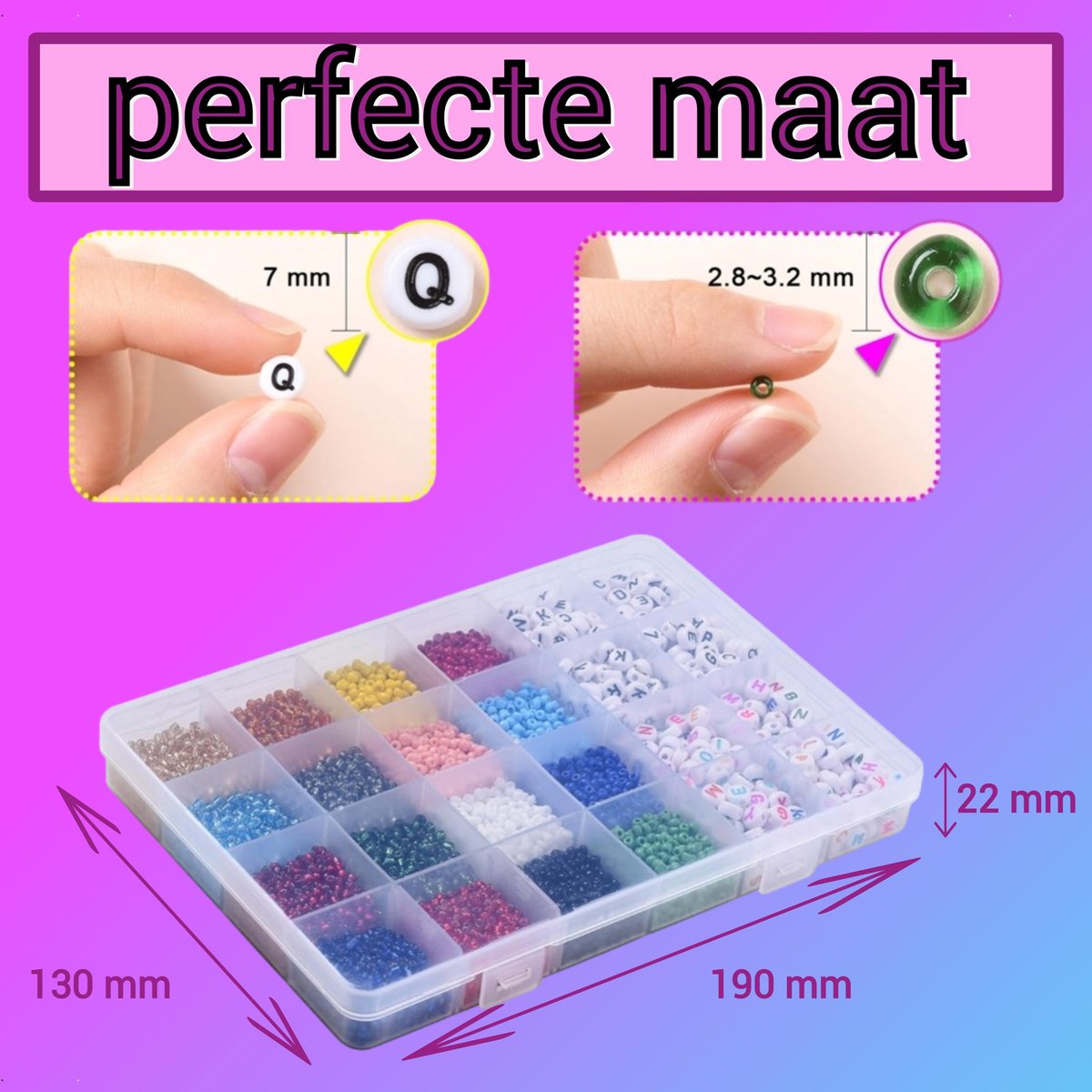 Supergroot Pakket Sieraden Maken voor Kinderen -met ruim 10.000 Kralen