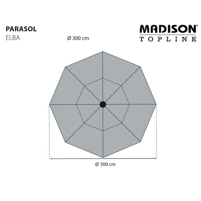 Madison Parasol Elba 300 cm groen