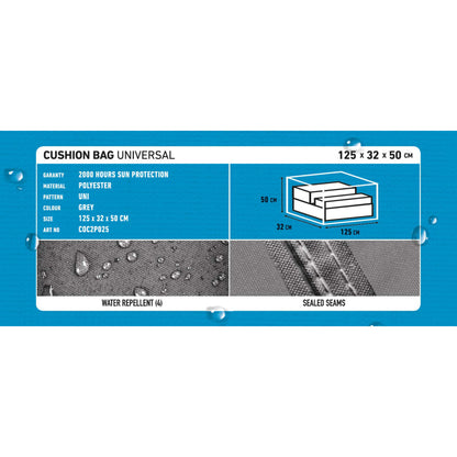 Madison Hoes voor tuinkussens 125x32x50cm grijs