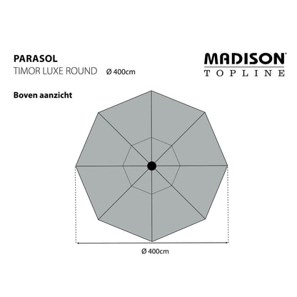 Madison Parasol Timor Luxe 400 cm PAC8P014 grijs