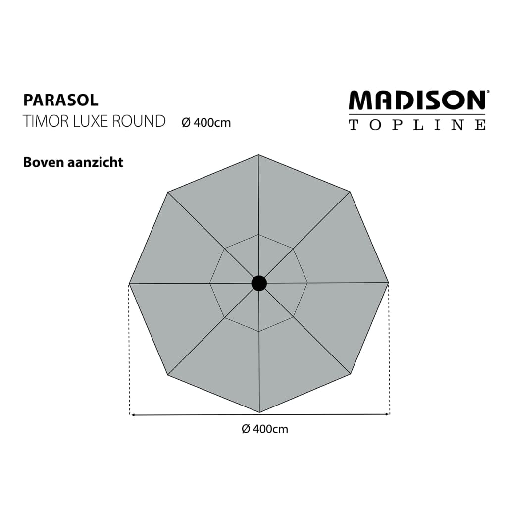 Madison Parasol Timor Luxe 400 cm PAC8P015 taupe