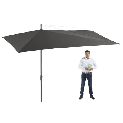 Madison Parasol Asymmetric Sideway 360x220 cm PC15P014 grijs