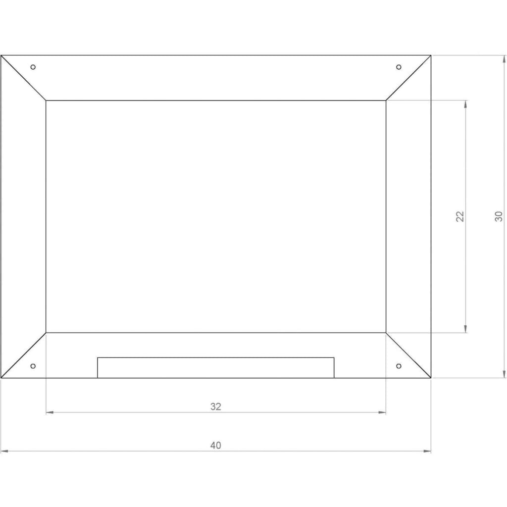 AXI Krijtbord grijs/zwart 41 cm