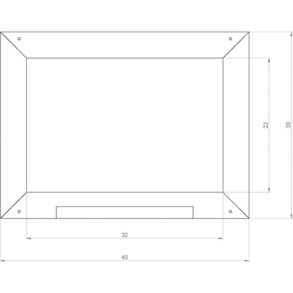 AXI Krijtbord grijs/zwart 41 cm