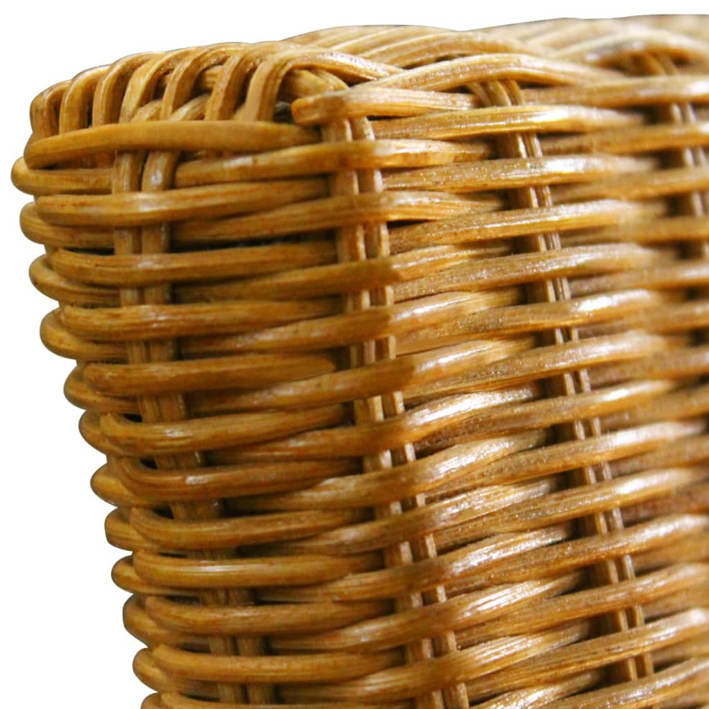 Eetkamerstoelen 2 st natuurlijk rattan bruin