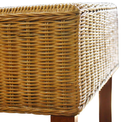 Eetkamerstoelen 2 st natuurlijk rattan bruin