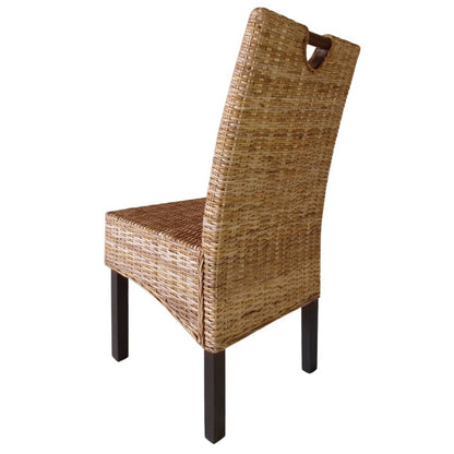 Eetkamerstoelen Kubu 2 stuks rattan mangohout