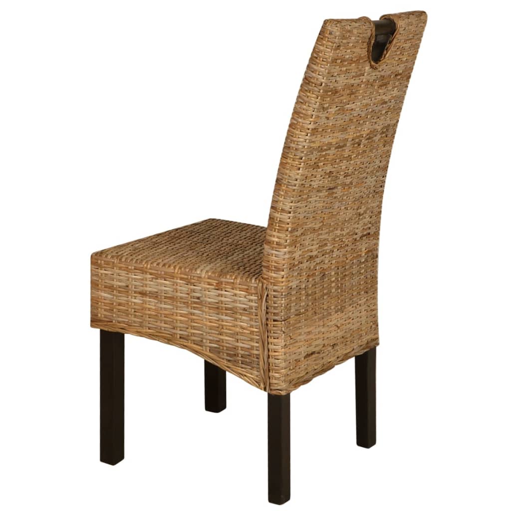 Eetkamerstoelen Kubu 2 stuks rattan mangohout