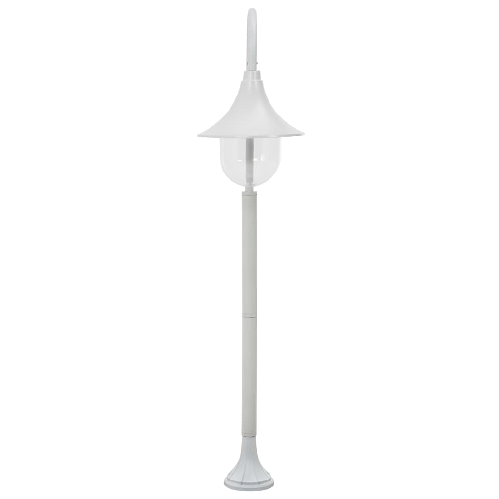 Paalverlichting tuin E27 120 cm aluminium wit