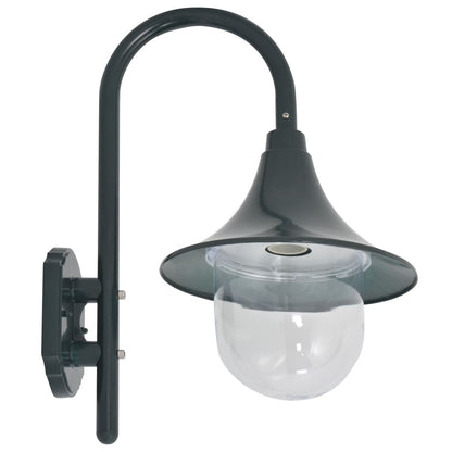 Tuin wandlamp E27 42 cm aluminium donkergroen