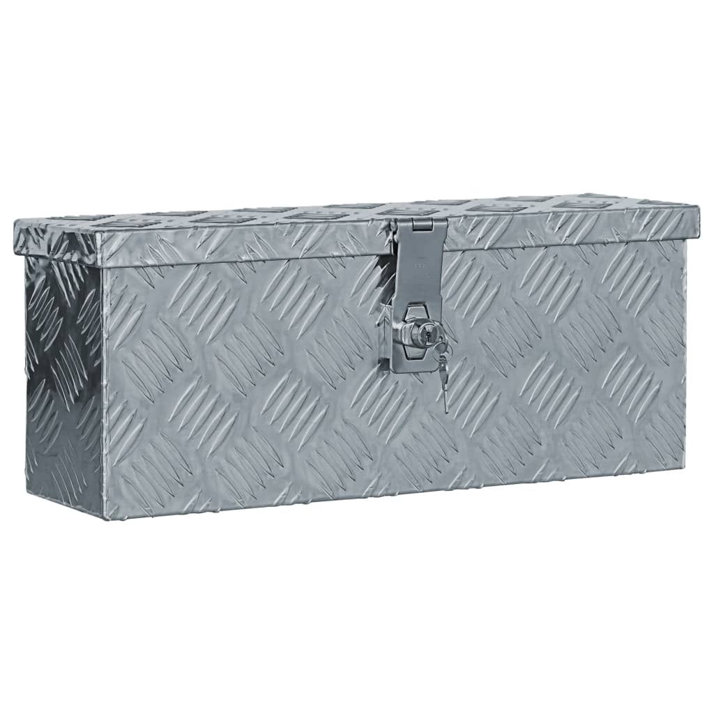 Aluminium kist 48,5x14x20 cm zilverkleurig