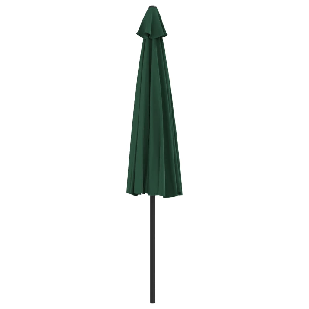 Balkonparasol half met aluminium paal 300x155 cm groen