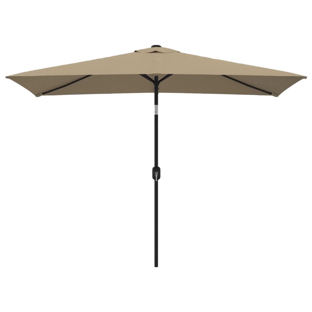 Parasol met metalen paal 300x200 cm taupe