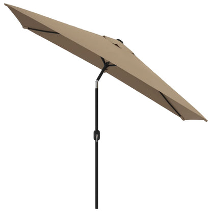 Parasol met metalen paal 300x200 cm taupe