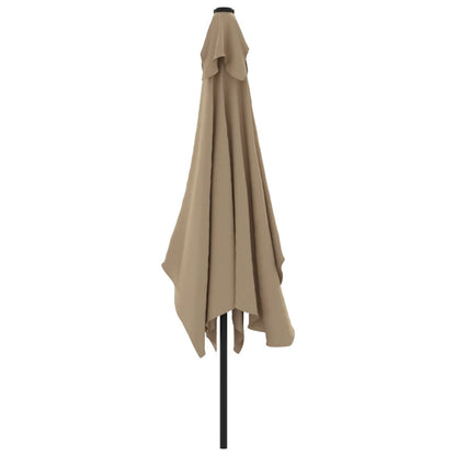 Parasol met metalen paal 300x200 cm taupe