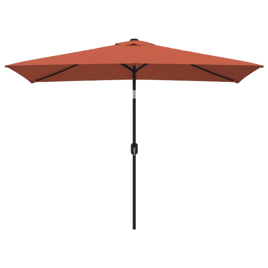 Parasol met metalen paal 300x200 cm terracotta