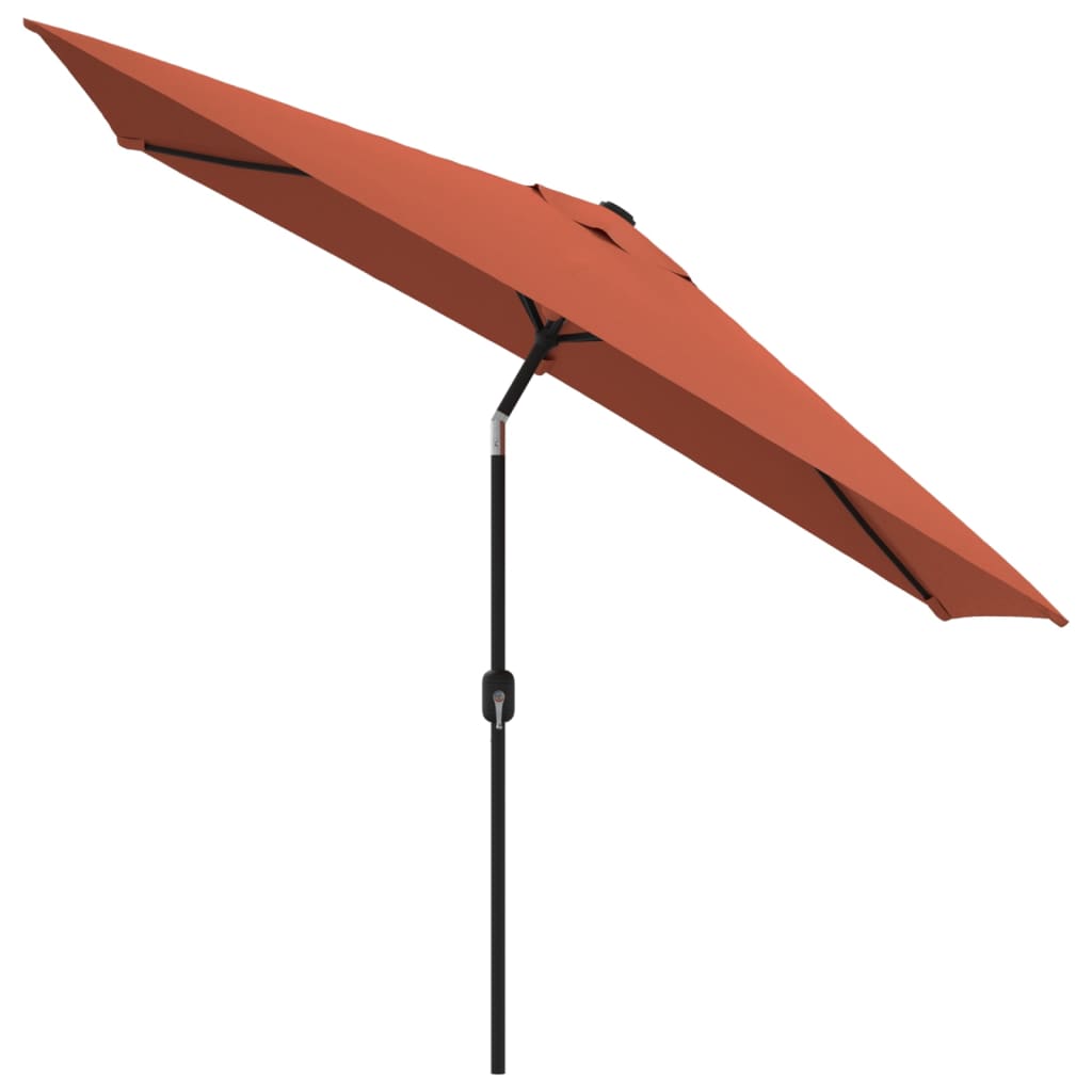 Parasol met metalen paal 300x200 cm terracotta