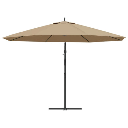 Zweefparasol met aluminium paal 350 cm taupe