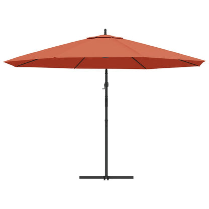 Zweefparasol met aluminium paal 350 cm terracottakleurig