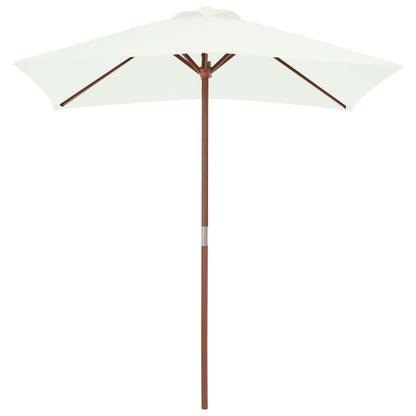 Parasol met houten paal 150x200 cm zandkleurig