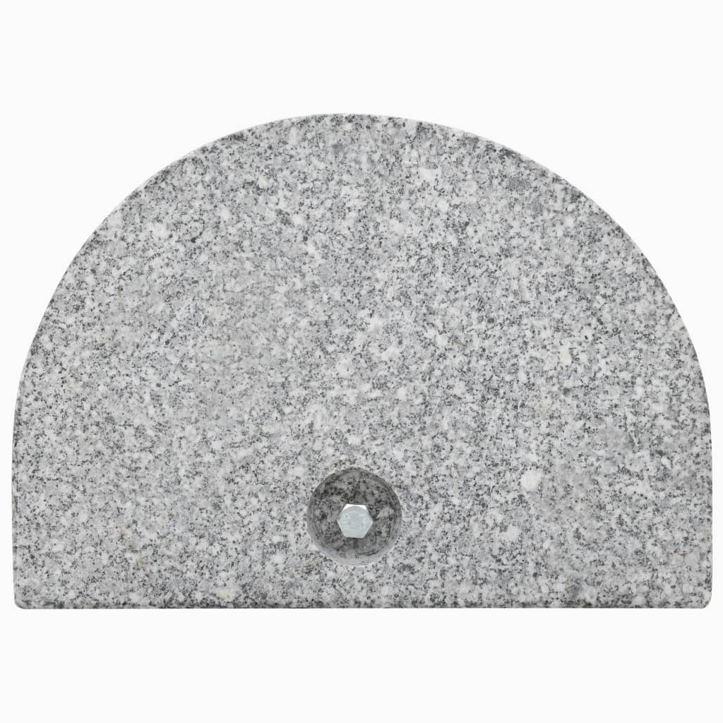 Parasolvoet gebogen 10 kg graniet grijs