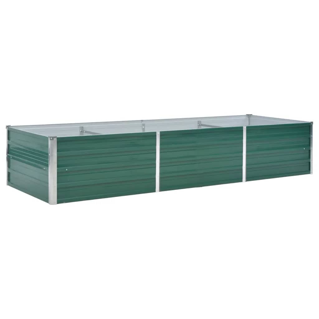 Plantenbak verhoogd 240x80x45 cm gegalvaniseerd staal groen