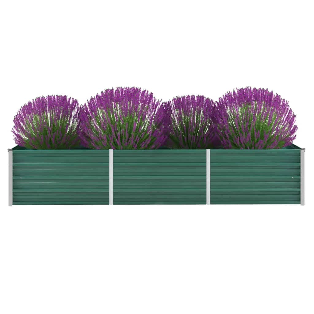 Plantenbak verhoogd 240x80x45 cm gegalvaniseerd staal groen