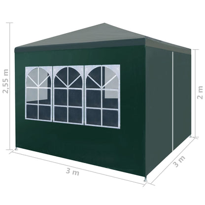 Partytent 3x3 m groen