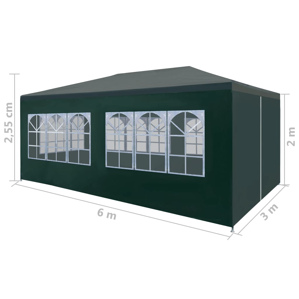 Partytent 3x6 m groen