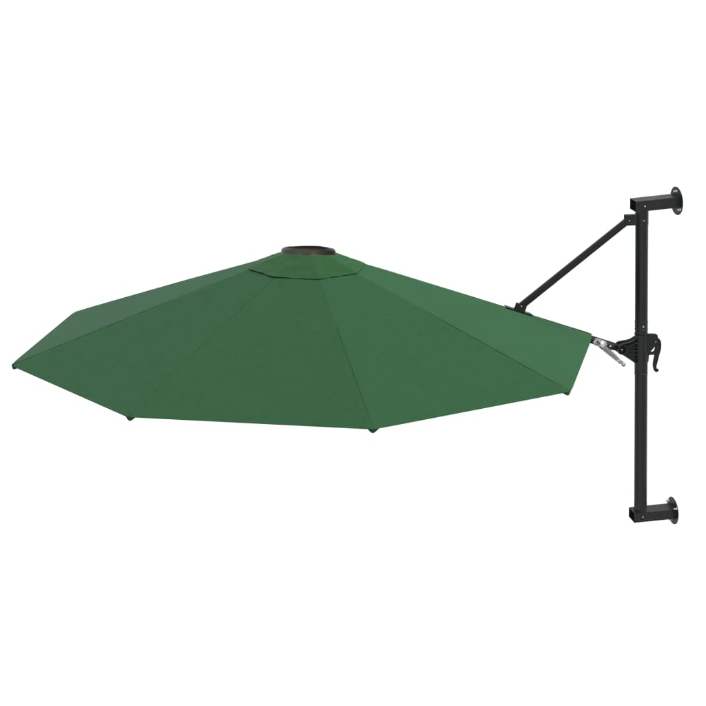 Wandparasol met metalen paal 300 cm groen