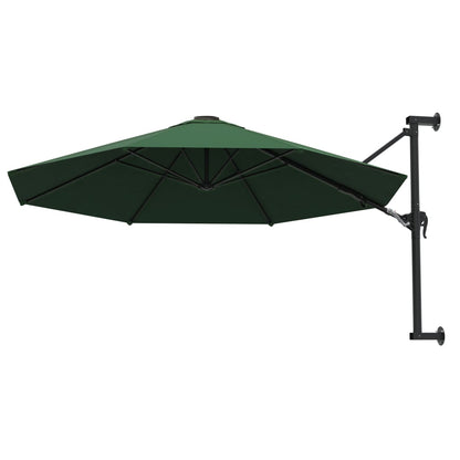 Wandparasol met metalen paal 300 cm groen