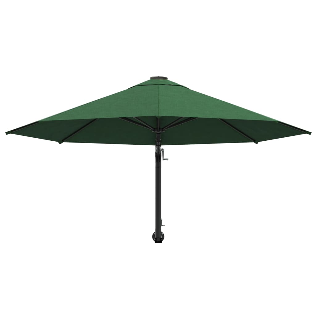 Wandparasol met metalen paal 300 cm groen