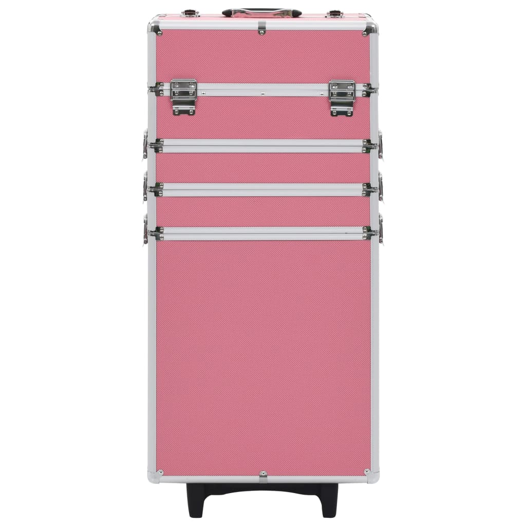 Make-up trolley aluminium roze