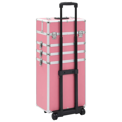 Make-up trolley aluminium roze