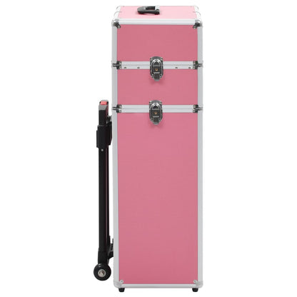 Make-up trolley aluminium roze