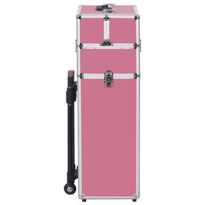 Make-up trolley aluminium roze