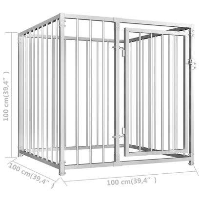 Hondenkennel voor buiten 100x100x100 cm